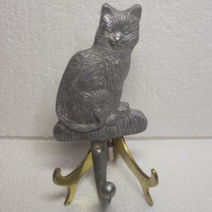 Vintage Cast Aluminum Cat Wall Hook
